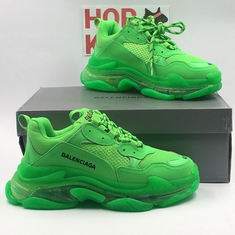 green balenciaga triple s